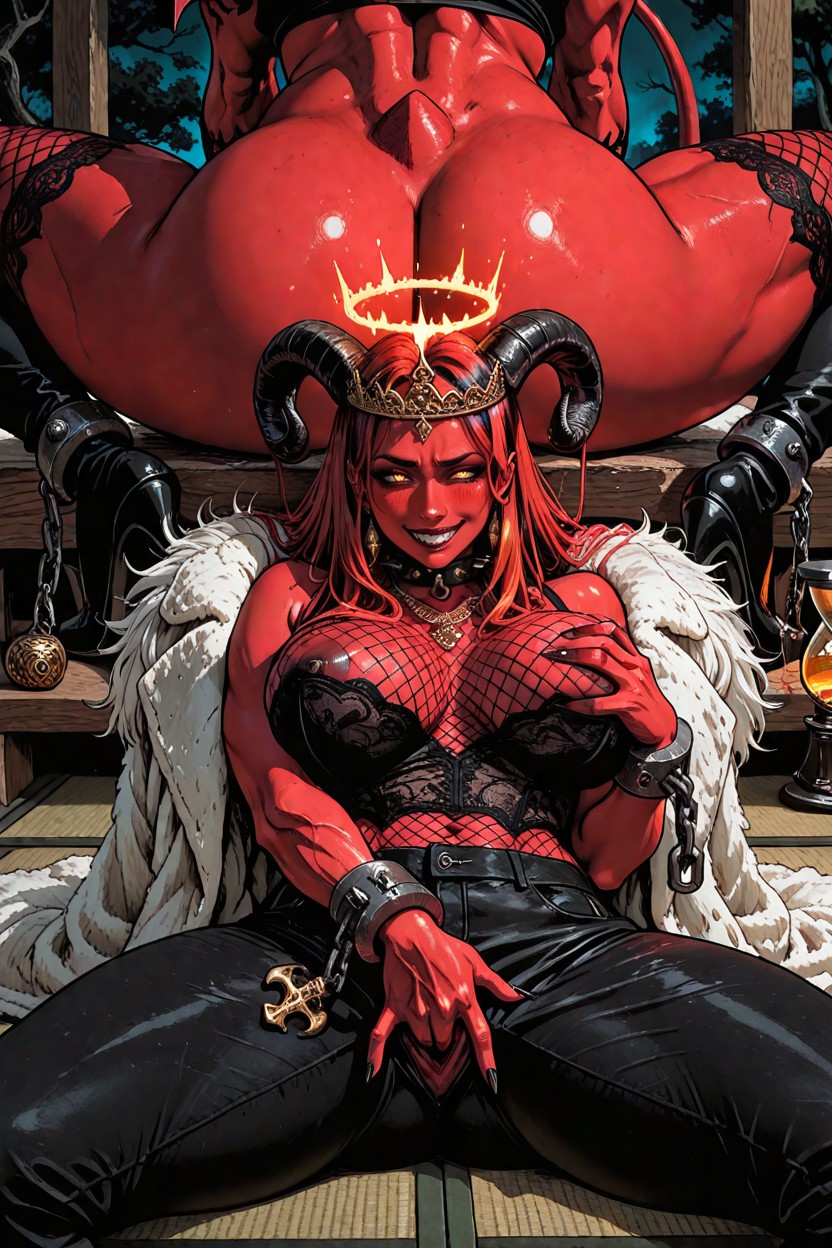Red Skin, Halo Around Head, 18+ Hentai AI Porn