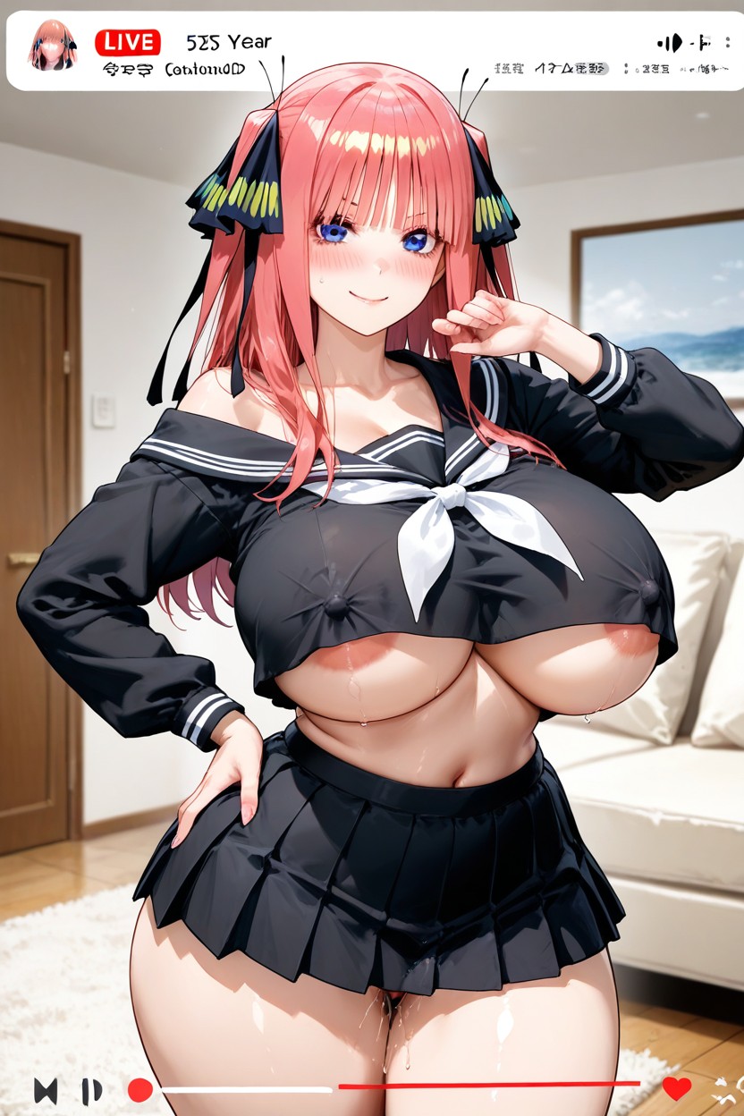 Pink Hair, Long Hair, Smile Hentai AI Porn