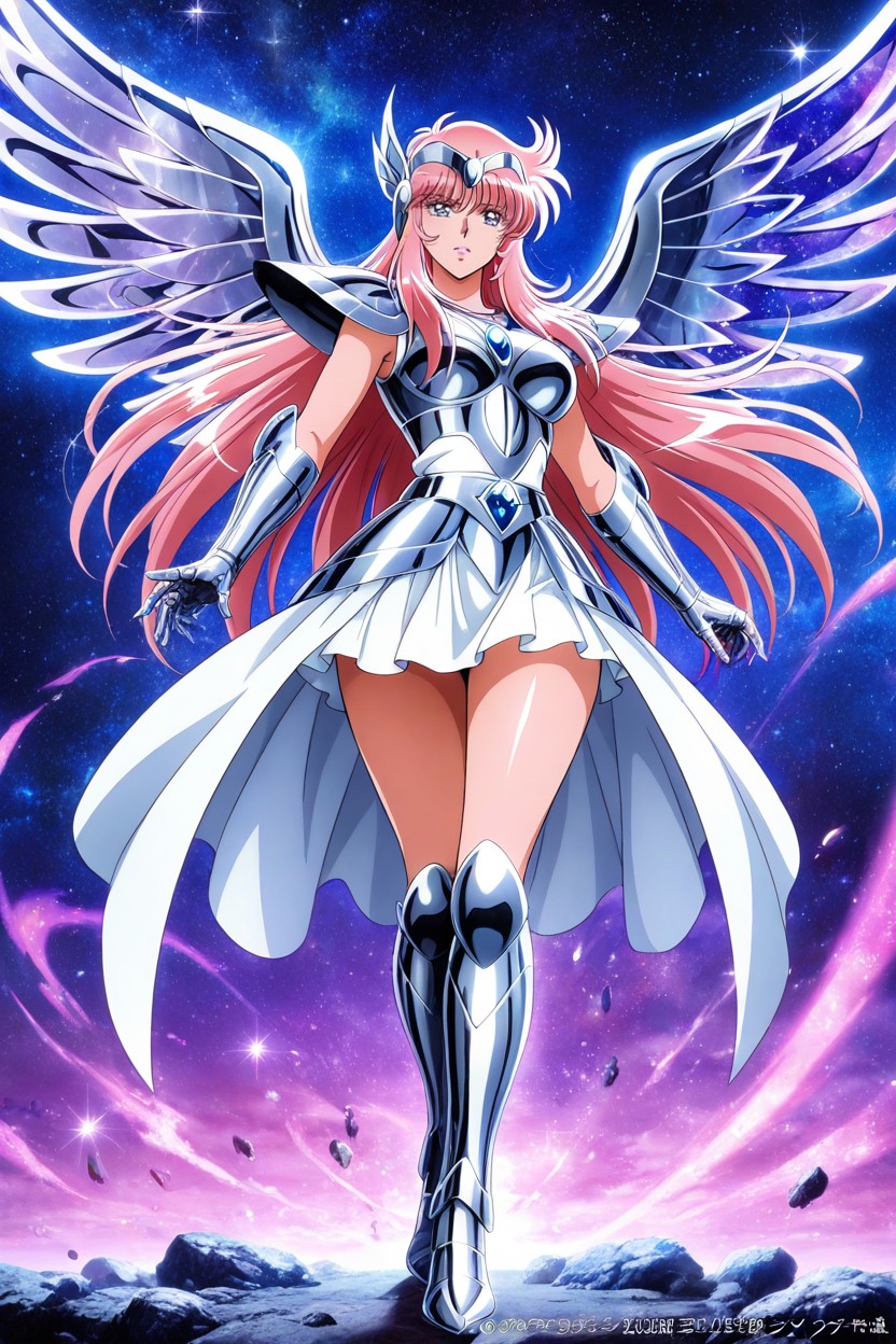 25+, Medium Ass, Metallic Breastplate With A Blue Gem Emblem In The Center Hentai AI Porn