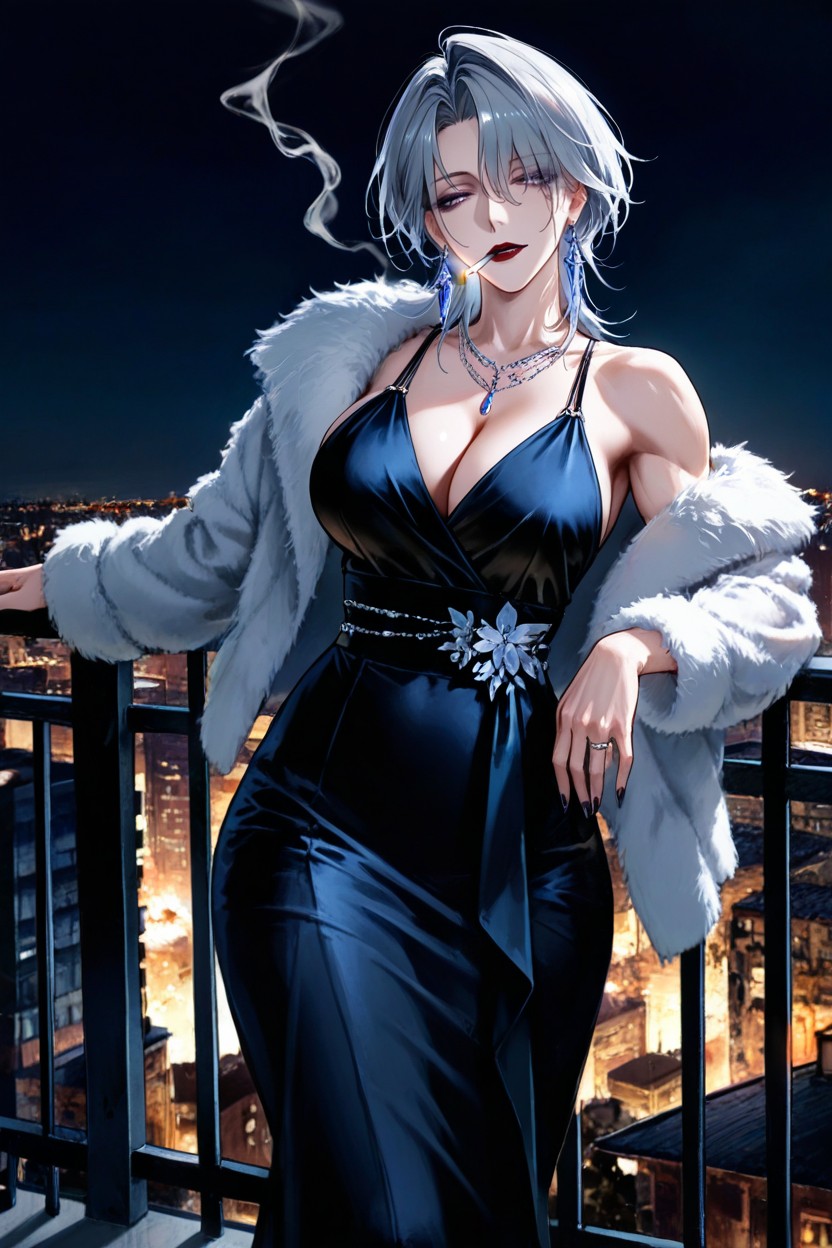 Wolf Cut, Effortlessly Messy, Night Hentai AI Porn