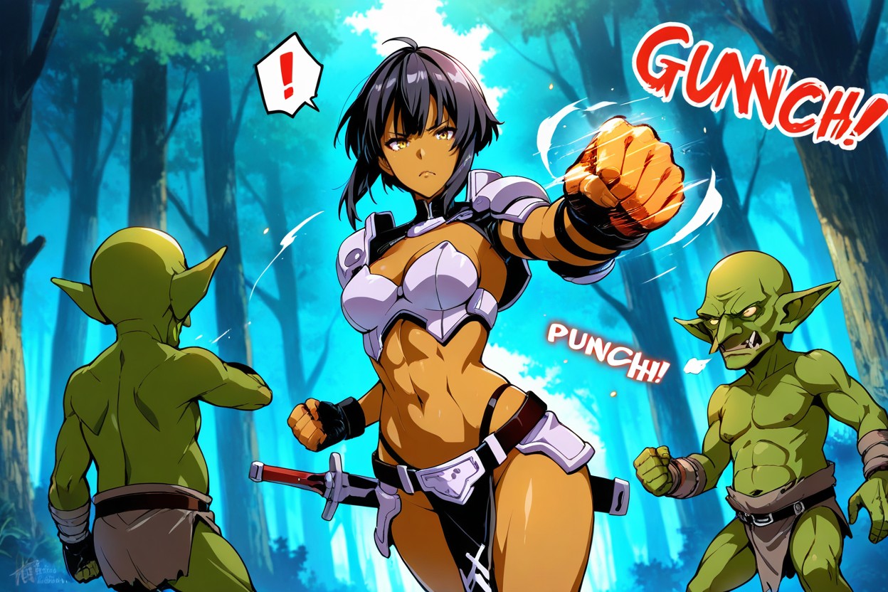 Only One Female Character, Majestic Female Knight In Grey Full Armor The Female Appears Noble, Female Yellow Eyes Hentai AI Porn