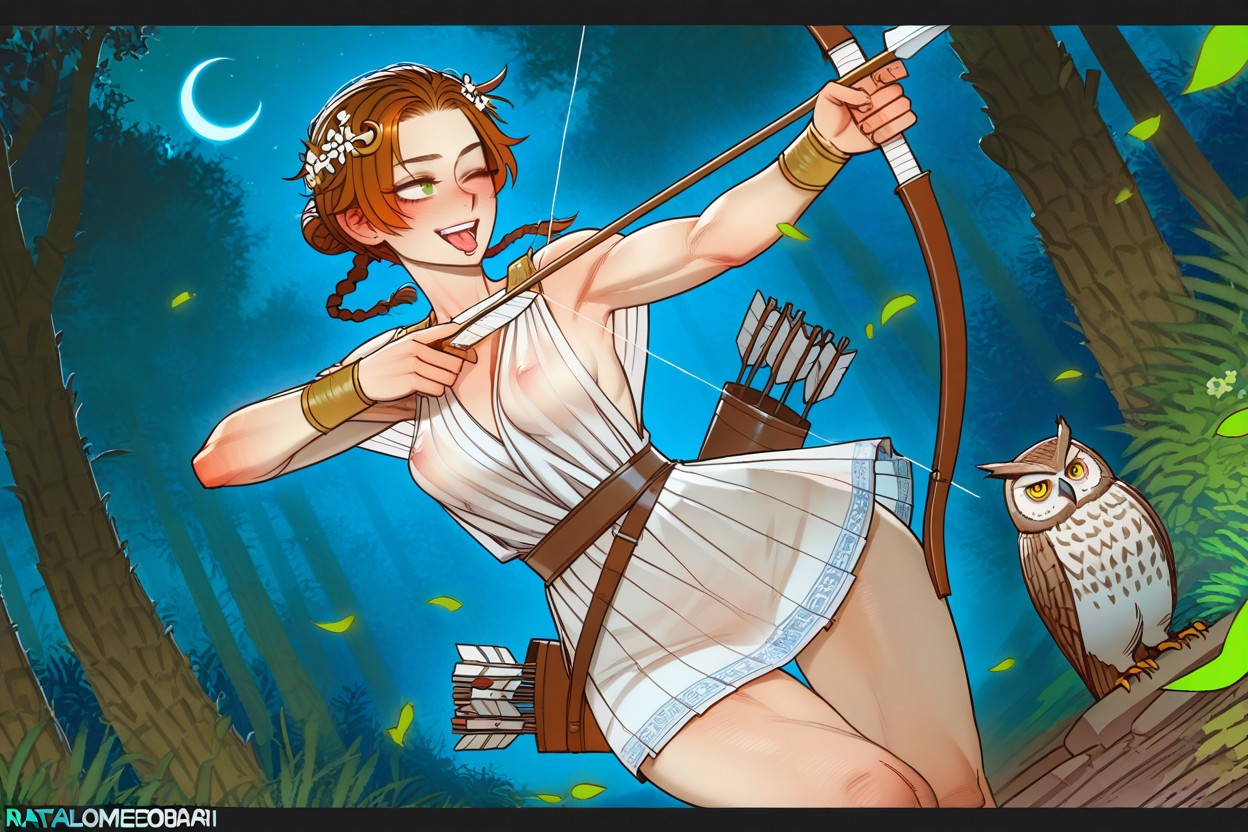 Windy, Action Shot, Hair Bun Hentai AI Porn