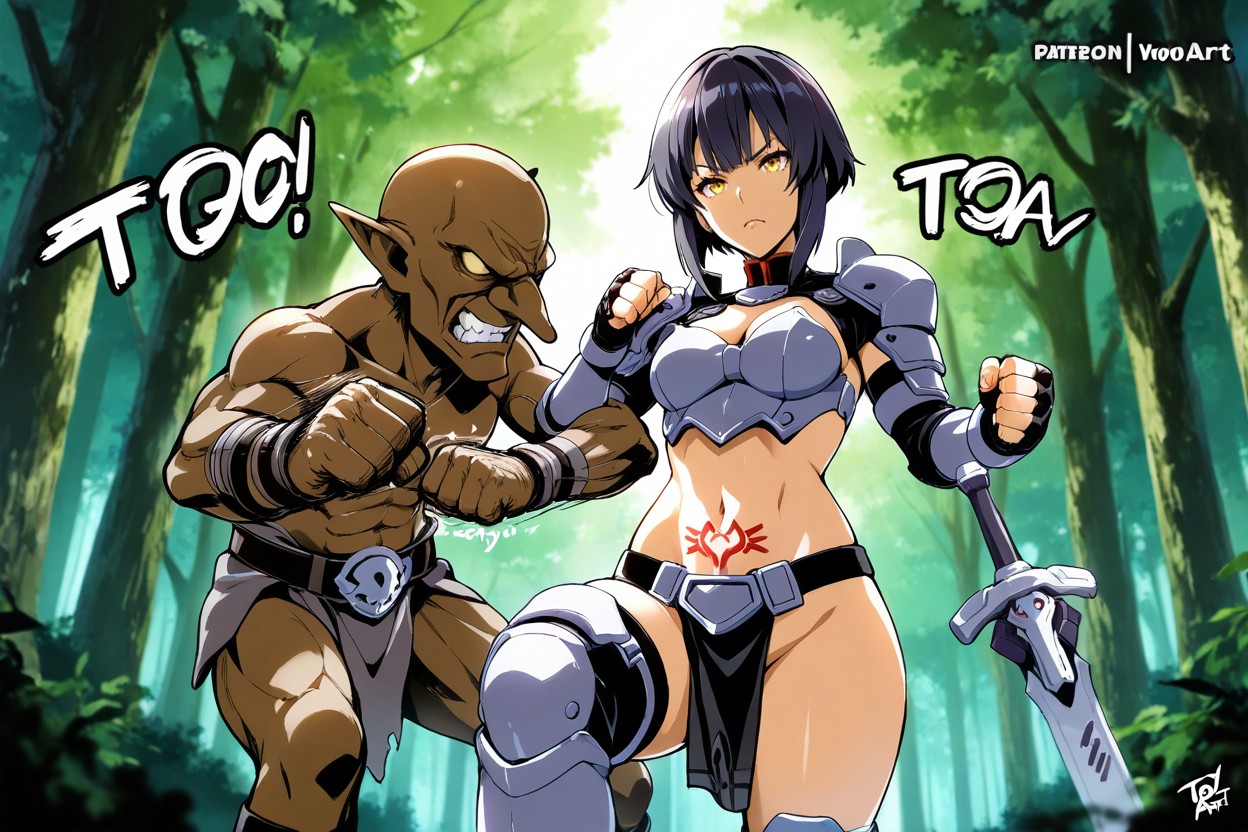 Female Taller Than Goblin, And Charismatic, Female Black Hair Hentai AI Porn
