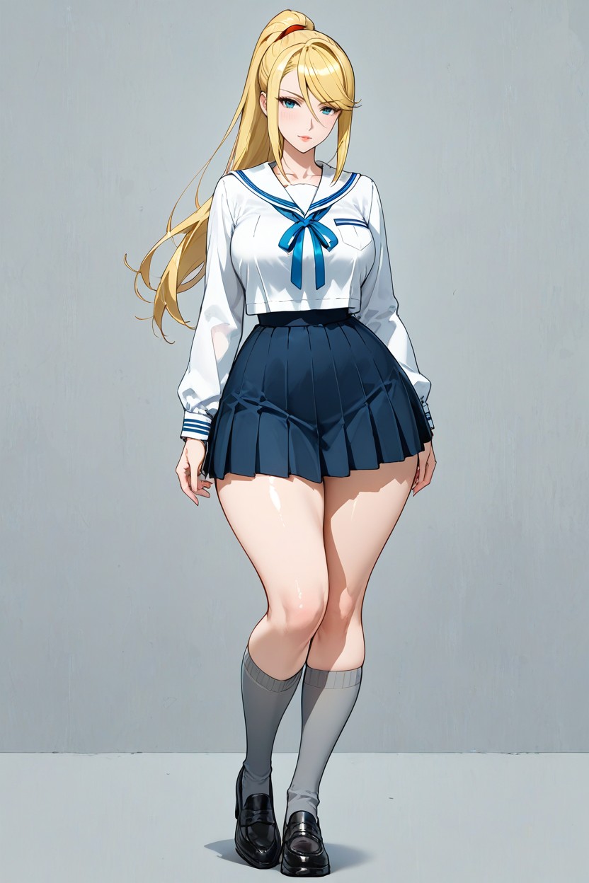Medium Ass, Feminine, Blonde Hair Hentai AI Porn
