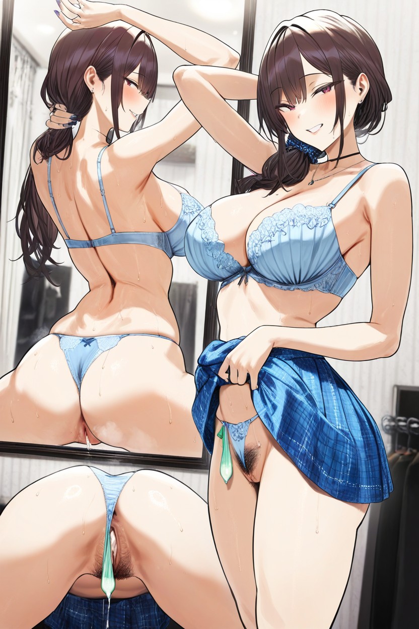 K-pop Idol, Straps, Pose In Front Of Mirror Hentai AI Porn