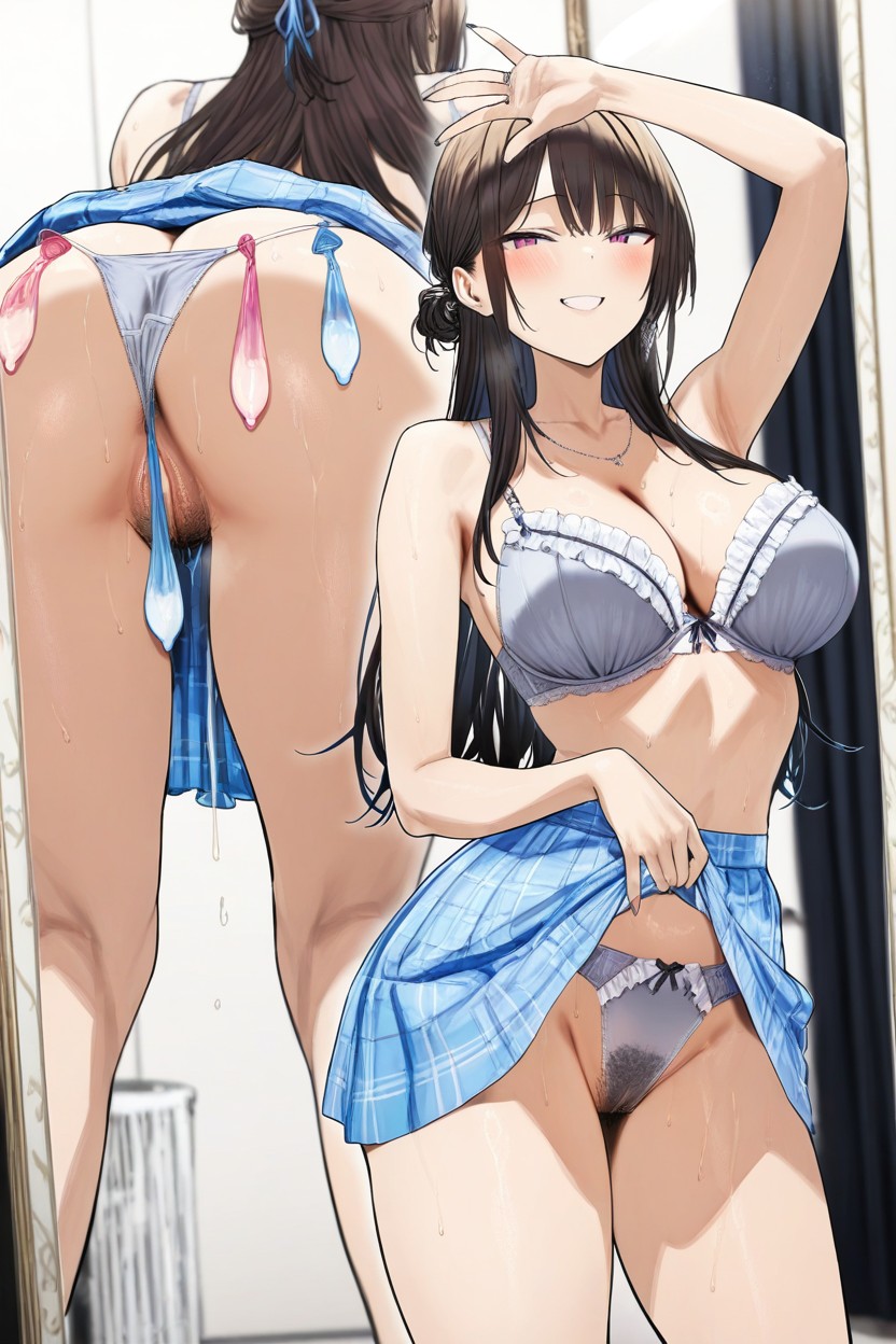 Arm Up, Pose In Front Of Mirror, Duoyuanjun Art Style Hentai AI Porn