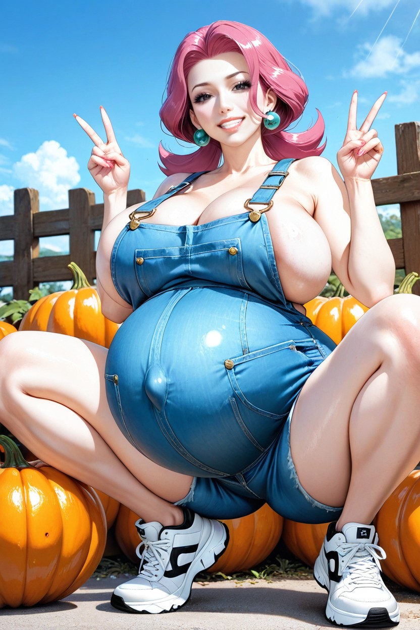 Highly Detailed, Pink Hair, Breasts Pushup Hentai AI Porn