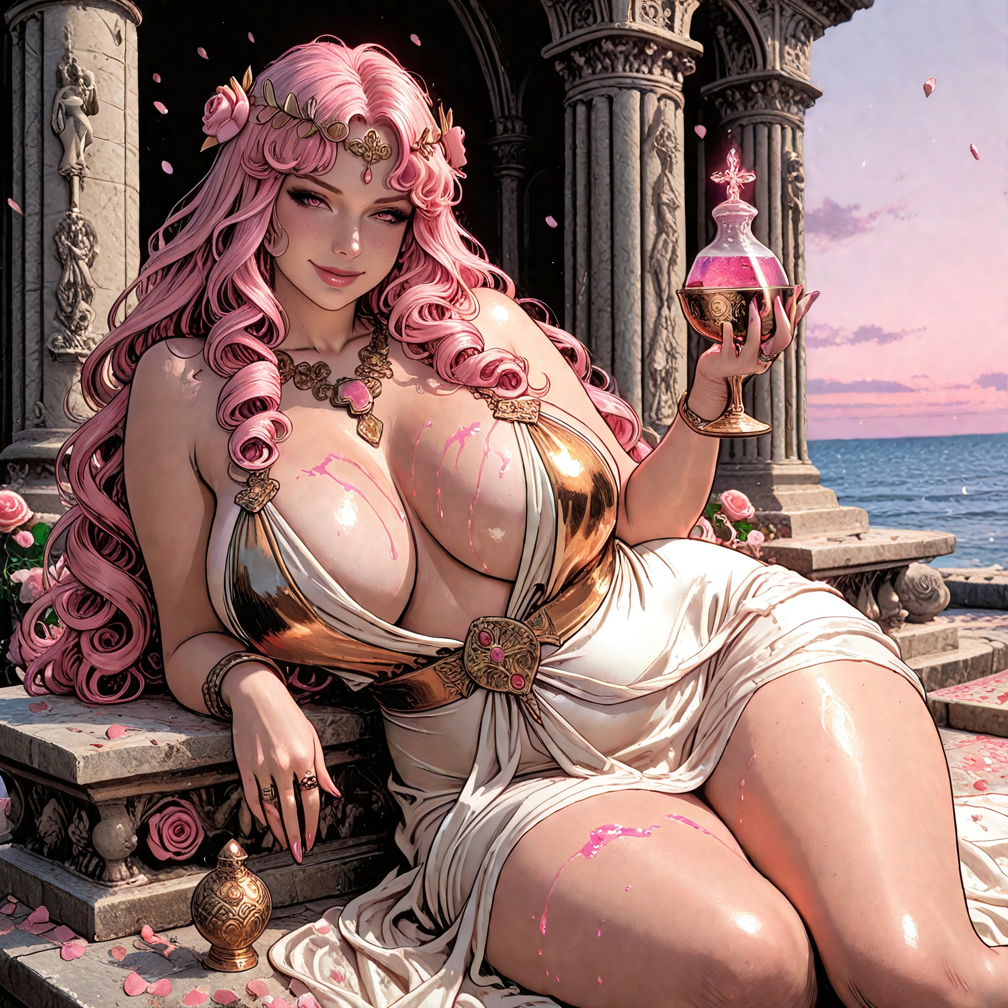 Wide Angle, Inspired By The Style Of A Spellbook Page the Central Figure Is Aphrodite, 25+ Hentai AI Porn