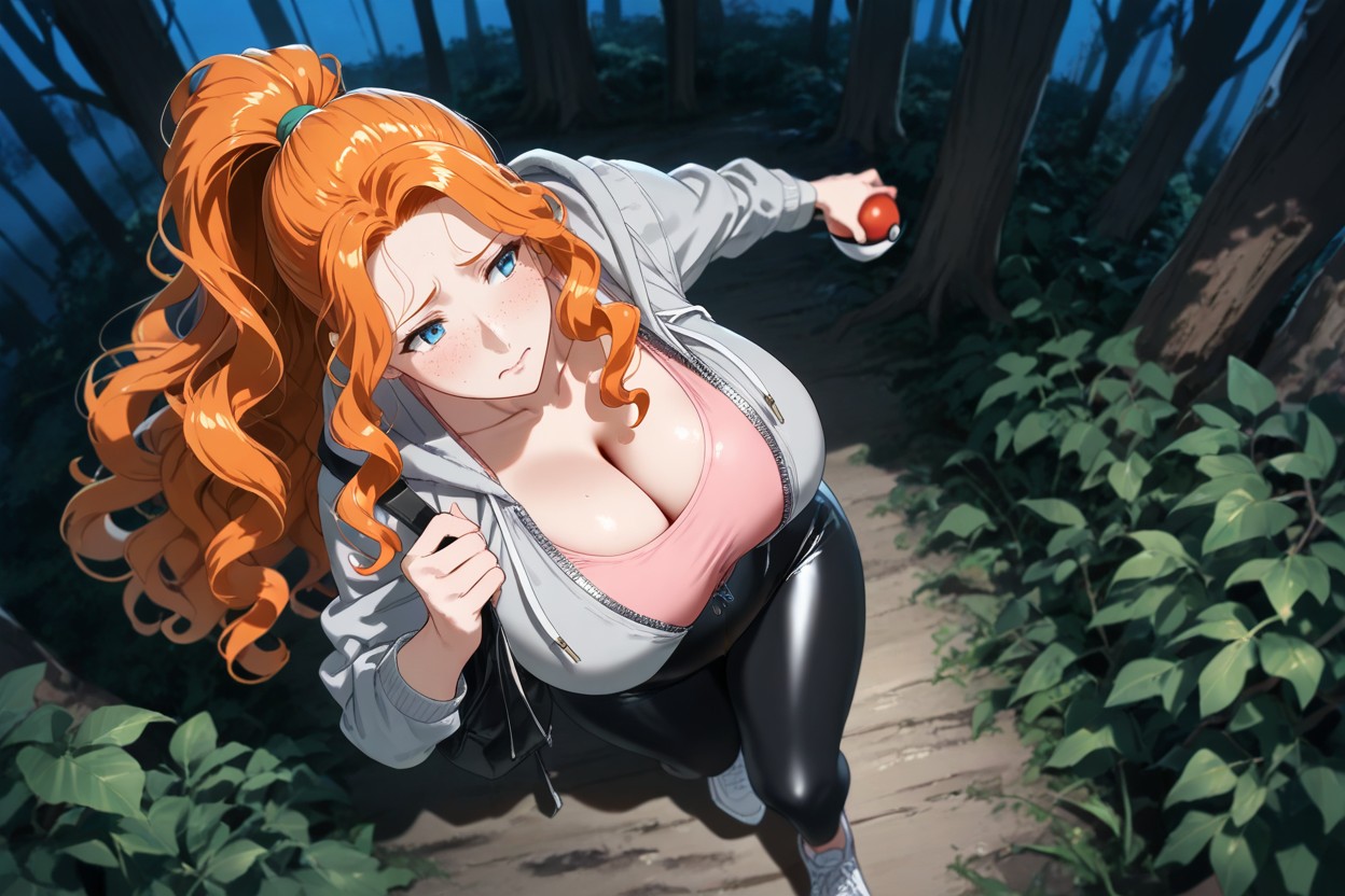 Night, Dark Woods, Eyes Darting Hentai AI Porn