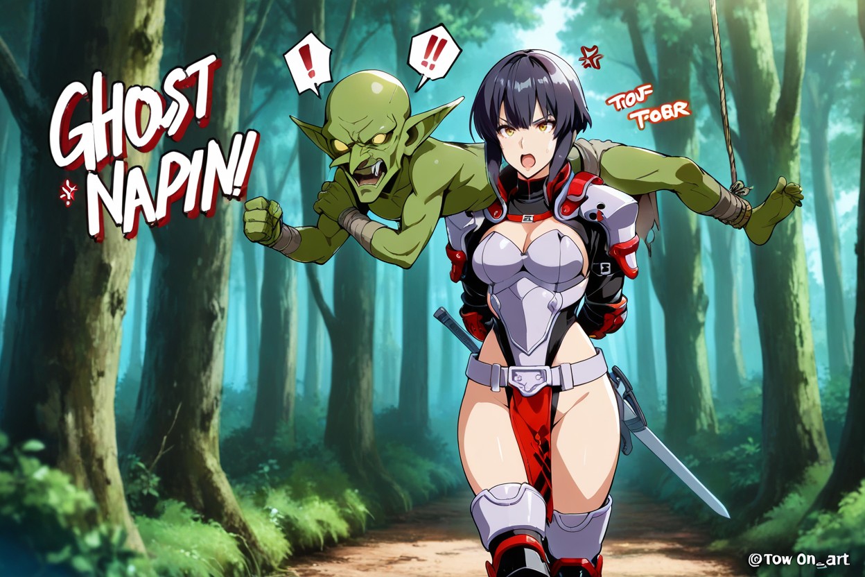 Takeda Hiromitsu Art Style, Flying Dust In Medieval Road, Tow Character Hentai AI Porn