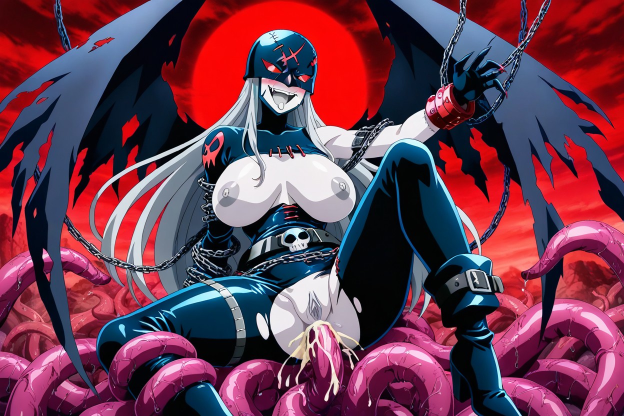 Demongirl, Red Sclera, Anime Image Hentai IA