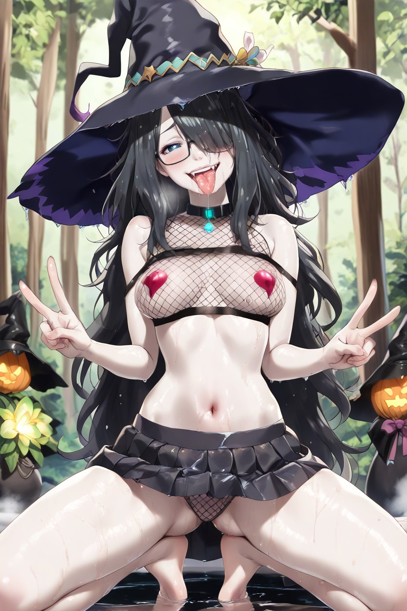 Double Peace, Stretched Back, Naked Under Navel Hentai AI Porn