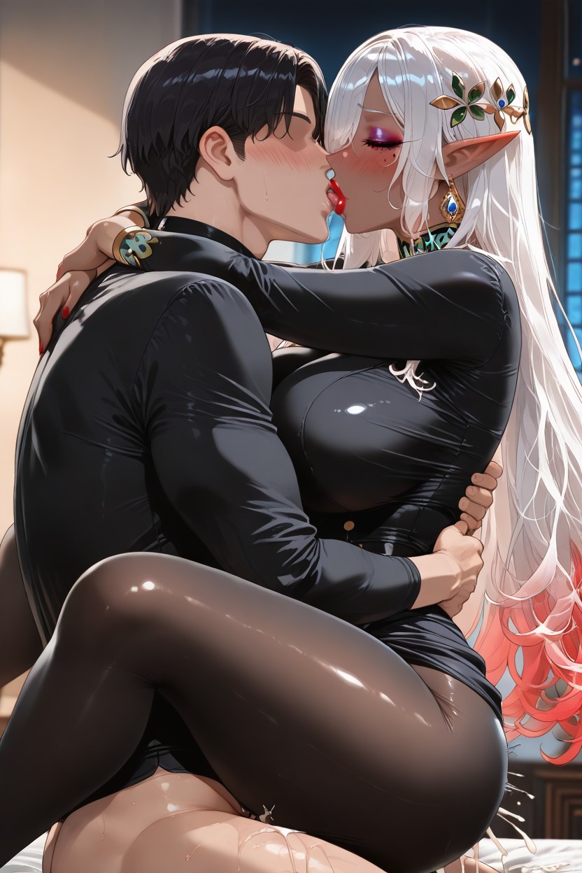 Squirting, Tongue Kissing, Red Eyes Hentai AI Porn