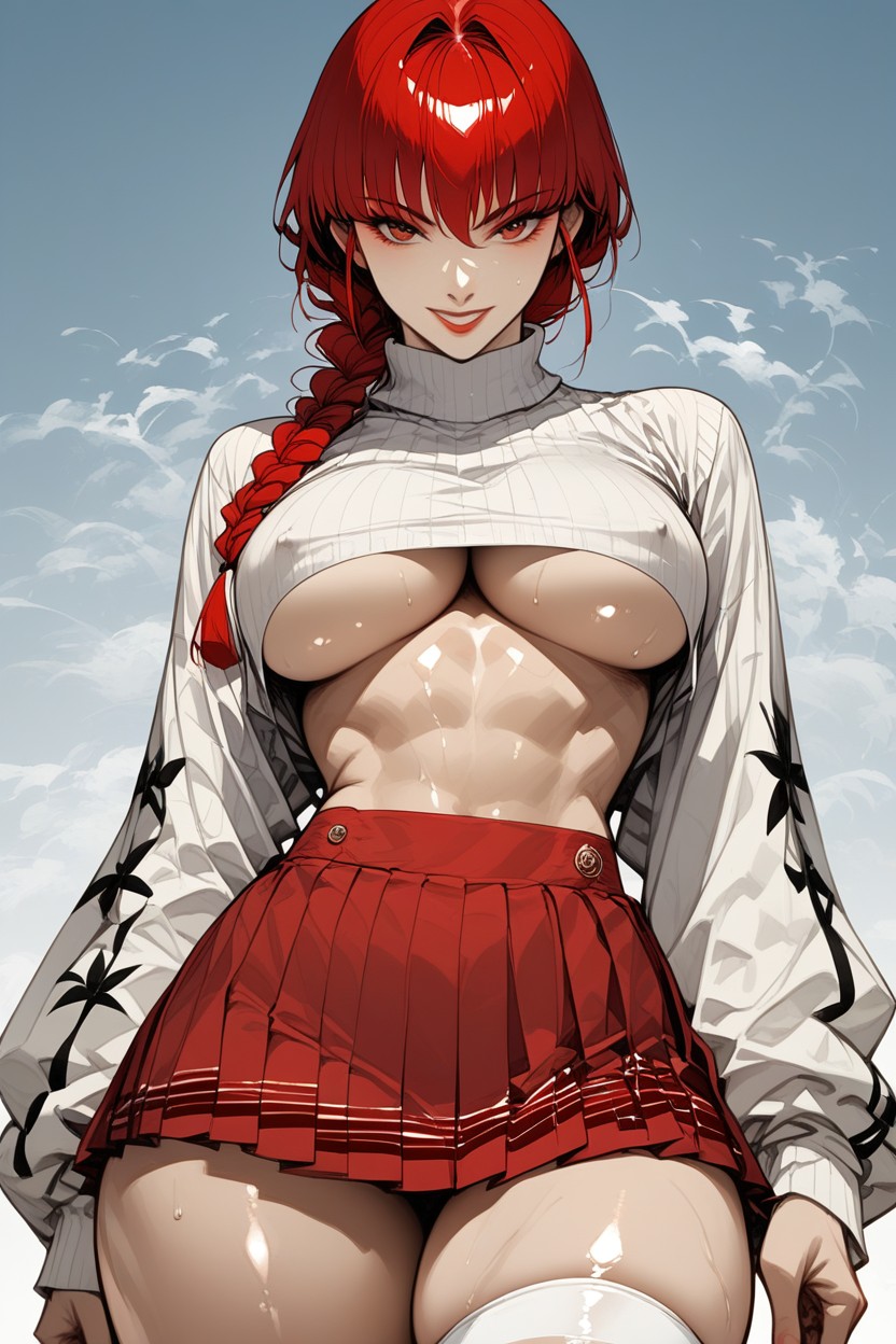 Red Hair, Front View, 25+ Hentai AI Porn