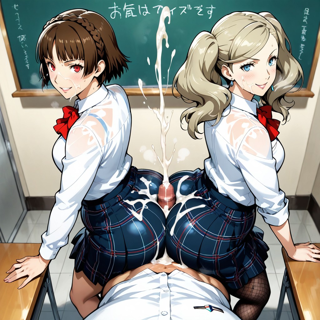 Sitting On Person, Pov, Pov Double Assjob Standing Hentai AI Porn