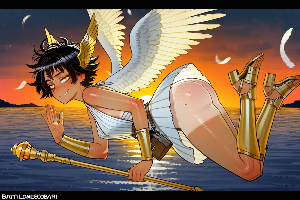 Freckles, Disheveled, Floating Hentai AI Porn