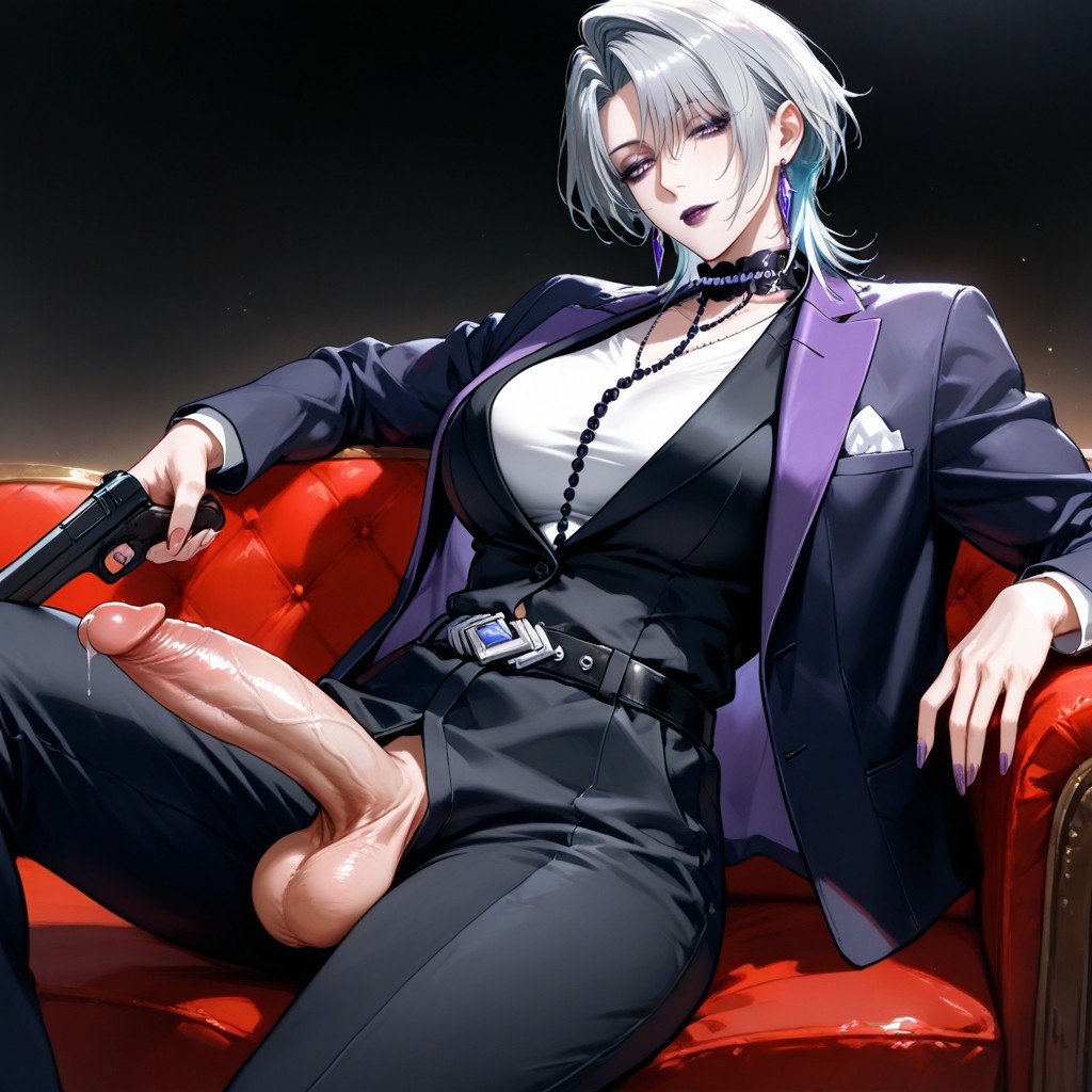 Futadom, Medium Ass, Purple Lapels Hentai AI Porn