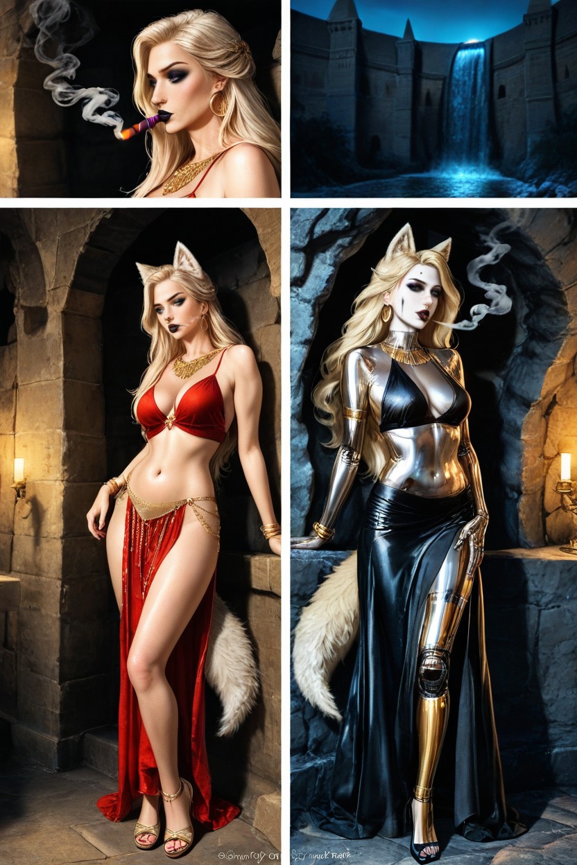 Cleopatra, Smoking A Cigar, Comic Panel Hentai AI Porn