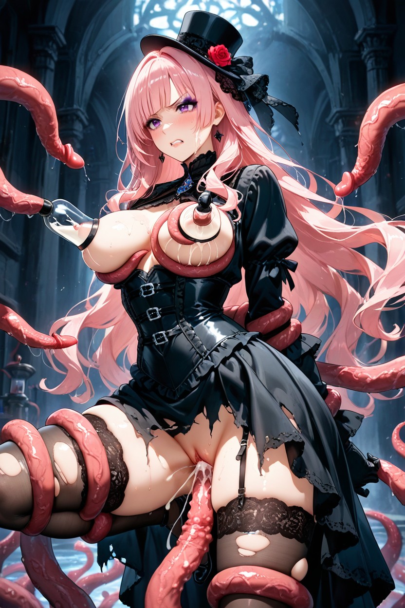 20+, Tentacles Grabbing Breast, Tentacle Penetration In Pussy Hentai AI Porn