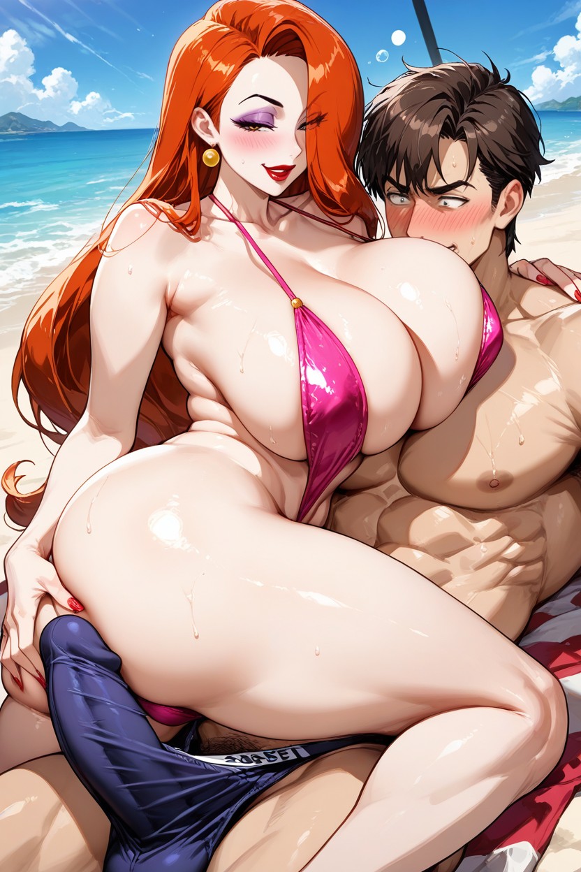 Naked, Hdr, Focus On Couple Hentai AI Porn