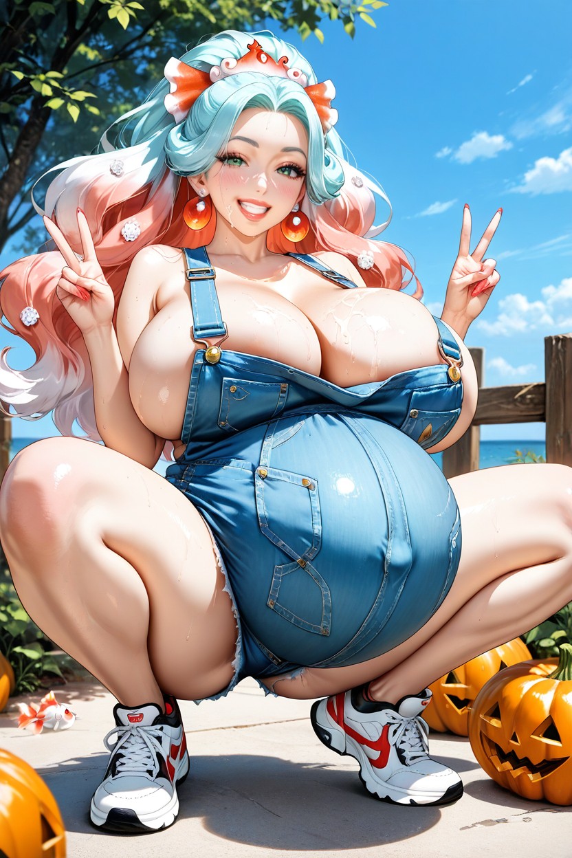 Medium Ass, Light Blue Day Sky, Goldeen Tail Hentai AI Porn
