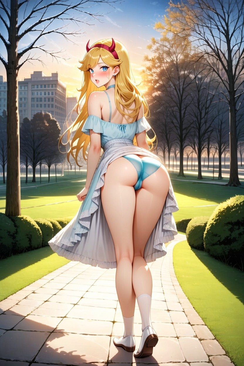 Side View, Full-face Blush, A Strong Wind Is Blowing Hentai AI Porn