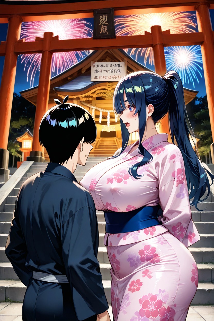 Snatched Waist, High Ponytail, Woman Chatting Male Hentai AI Porn