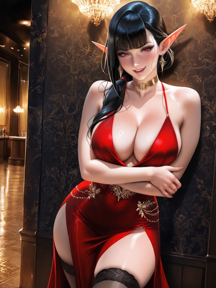 Detailed Feets, Close Up On Face, Evening Gown Hentai AI Porn