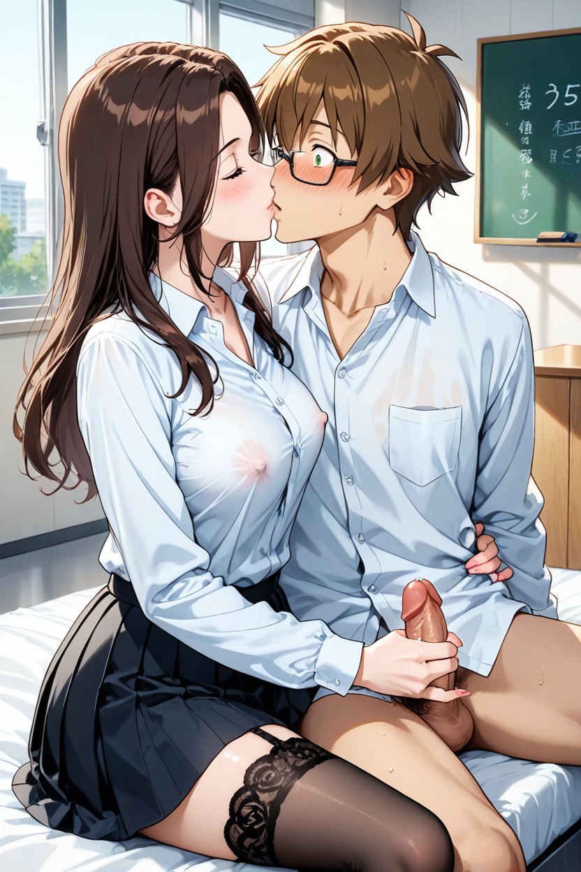 She Has Erect Nipples, Femdom, Surprised Hentai AI Porn