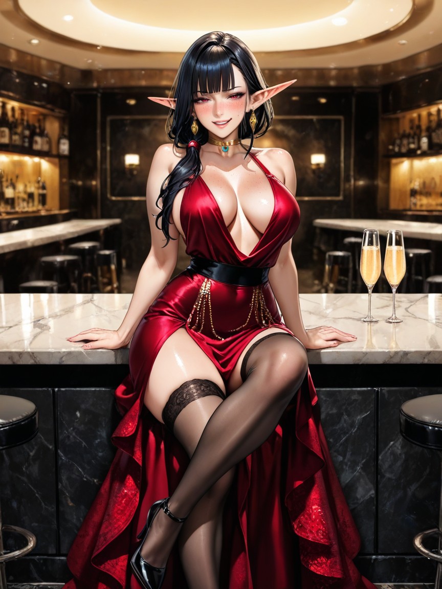 No Male, Red Eyes, Beaded Fabric Hentai AI Porn