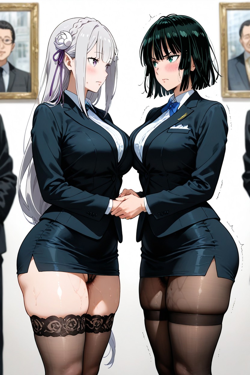 Short Skirt, Stockings, Wet Pussy Hentai AI Porn