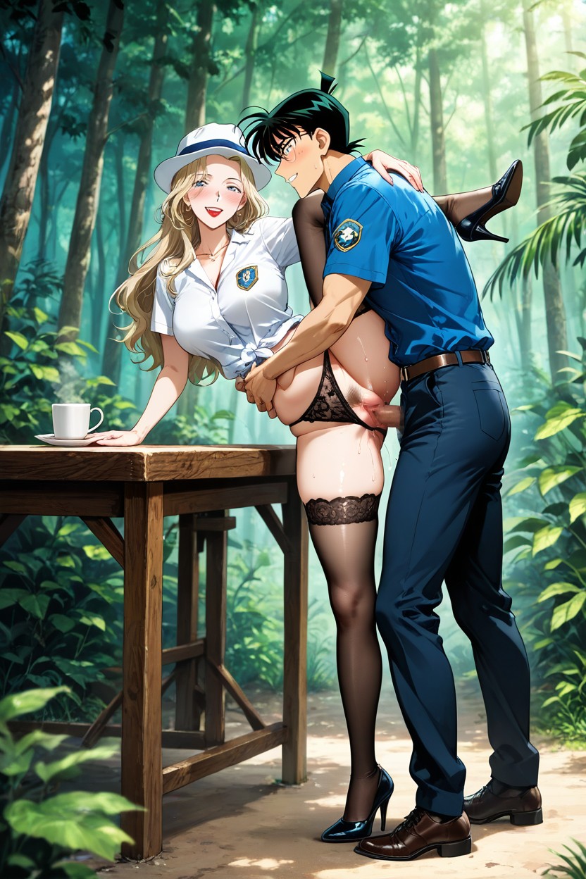 Medium Ass, Medium Breast, Red Lips Hentai AI Porn