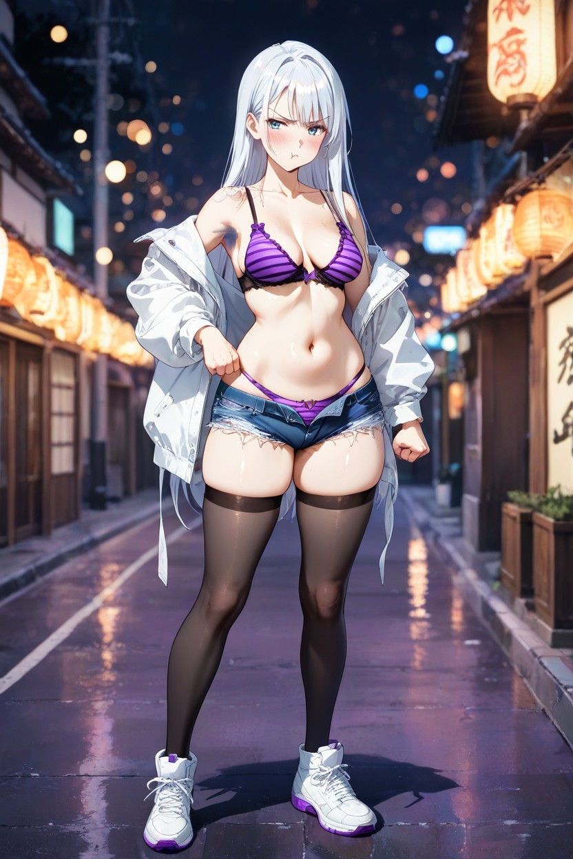 Extremely Low Hanging Jutting Saggy Breast, Uncensored, Outdoor Hentai AI Porn