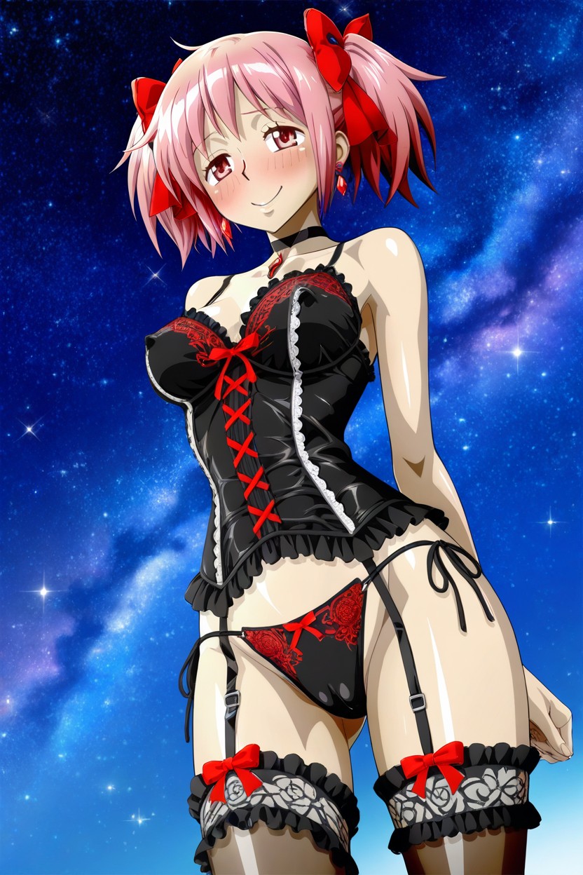 Thigh Accessory, Pursed Lips, In Outdoor Fantasy Hentai AI Porn