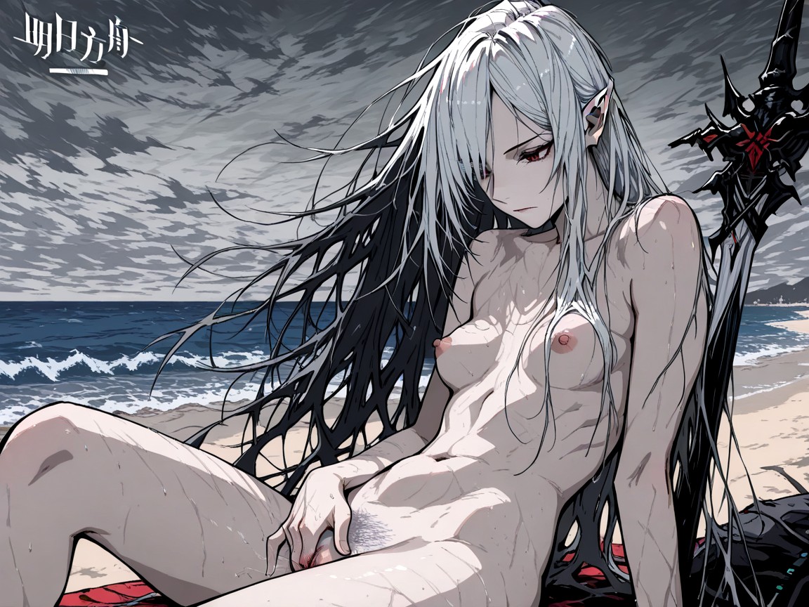 Red Eyes, Culo Mediano, Delgada Hentai IA