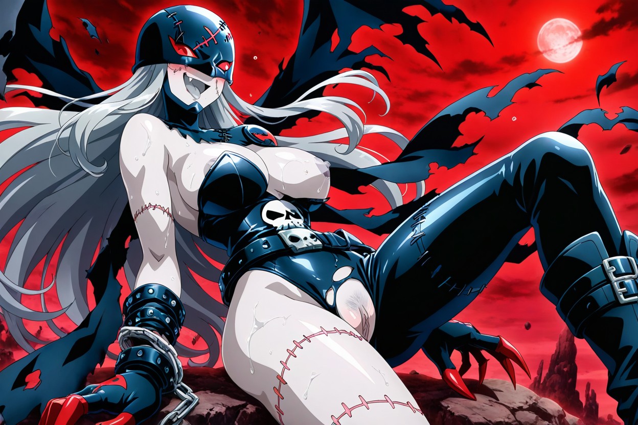 Demongirl, Official Art Style, Original Anime Coloring Hentai IA