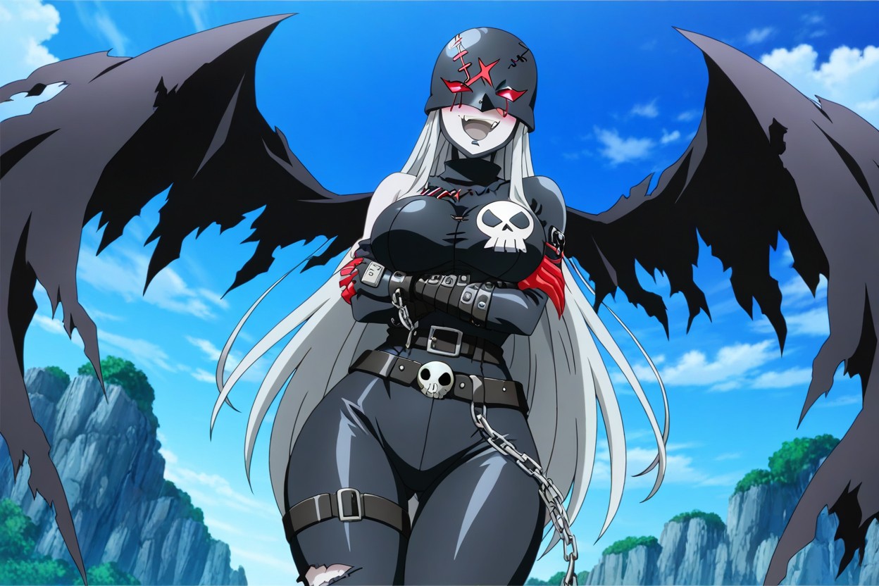Torn Clothes, Arms Crossed, Red Sclera Hentai AI Porn