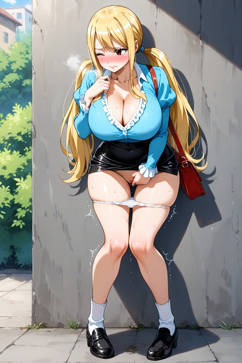 Bag, Solo, Nose Blush Hentai AI Porn