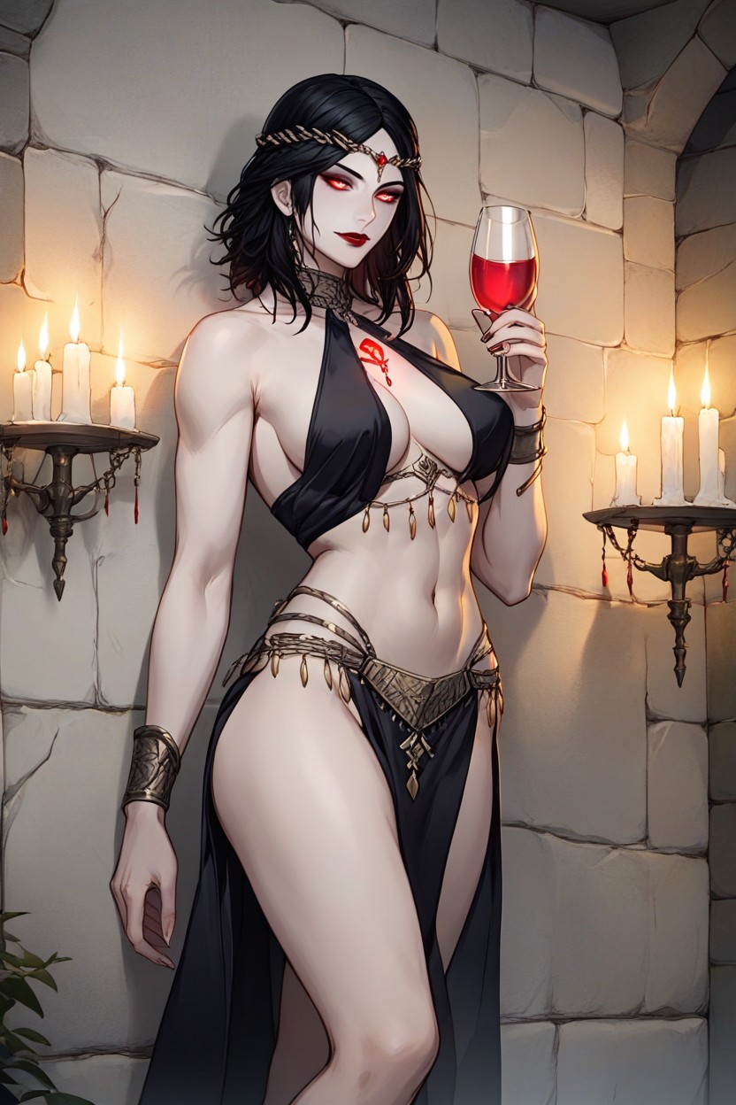 Female Vampire, Bust Shot, Pale Skin Hentai AI Porn