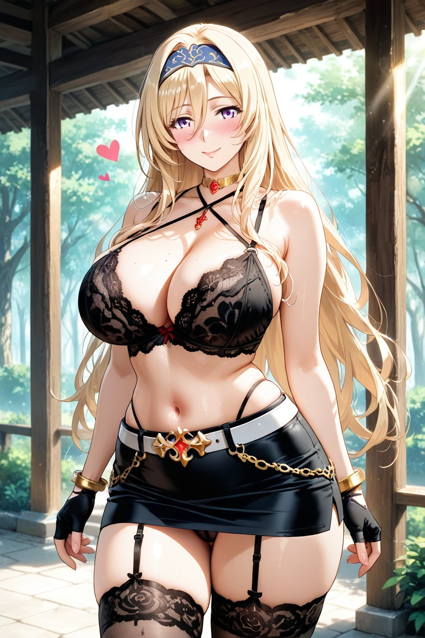 Flirty Look, Woman In Love, Lace Top Hentai IA