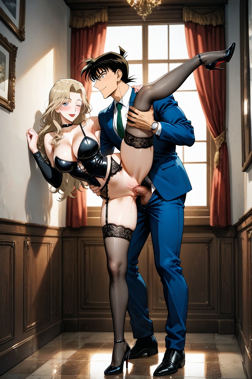 Black Sheer Bodystockings, Sharp Jawline, Youngmale Hentai IA