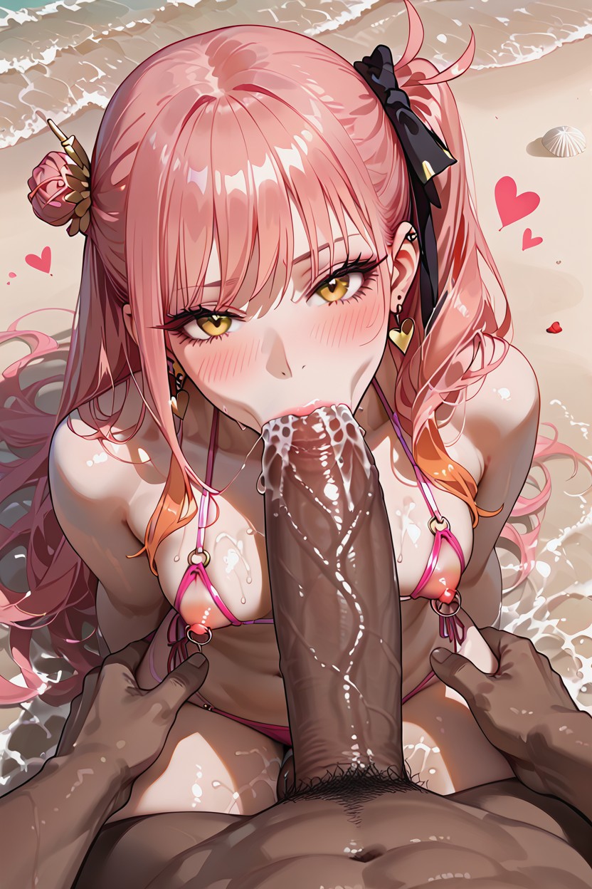 Saliva String, Erect Nipple, 18+ Hentai AI Porn