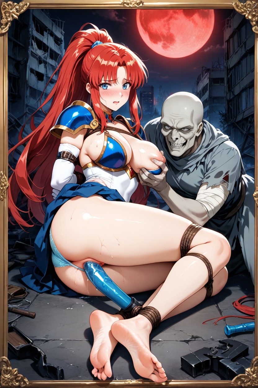 Uplifted Leg, Night, Laying On Side Hentai IA
