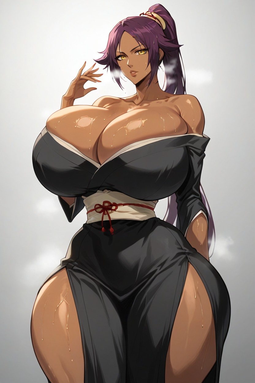 Yoruichi Shihouinbleach, Huge Breasts, Massive Breasts Hentai IA