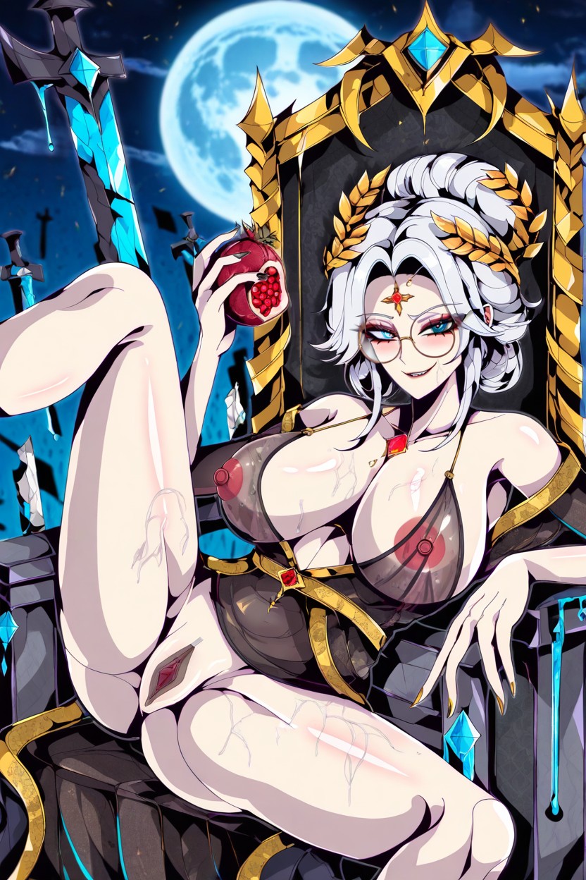 Voluminous Top, Full Moon, Night Setting Hentai IA