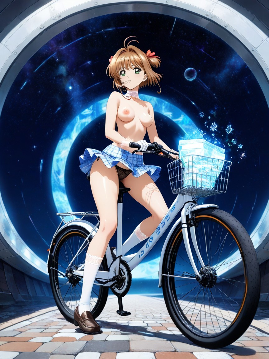 Fully Exposed Breasts, Microfalda, Black Panties Hentai IA