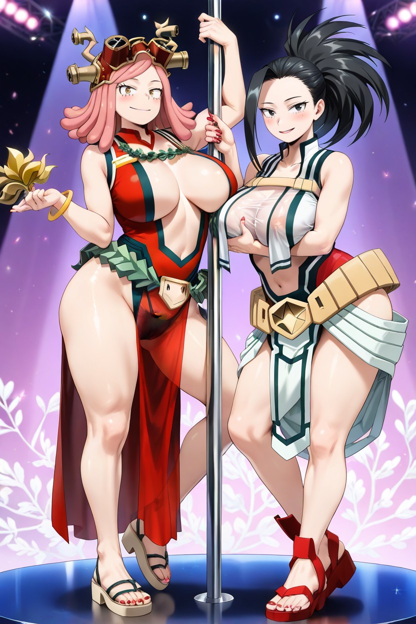 Pechos Medianos, Seductive Smile, Excessive Hyper Pubic Hair Hentai IA