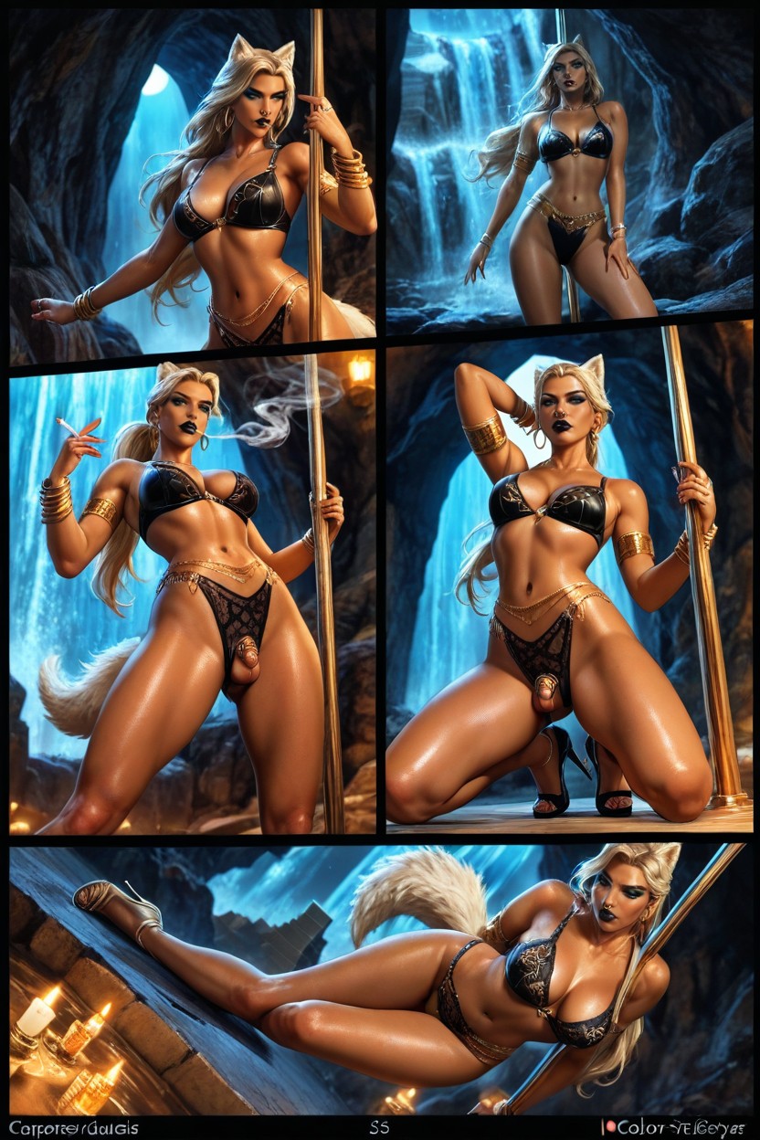 Long Ponytail, Detailed Face, Cave Hobbit Home Hentai IA