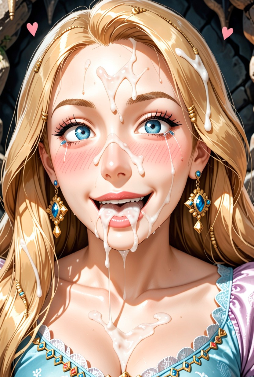 Passionate, Extreme Detail In Face, Excessive Face Creampie Hentai IA