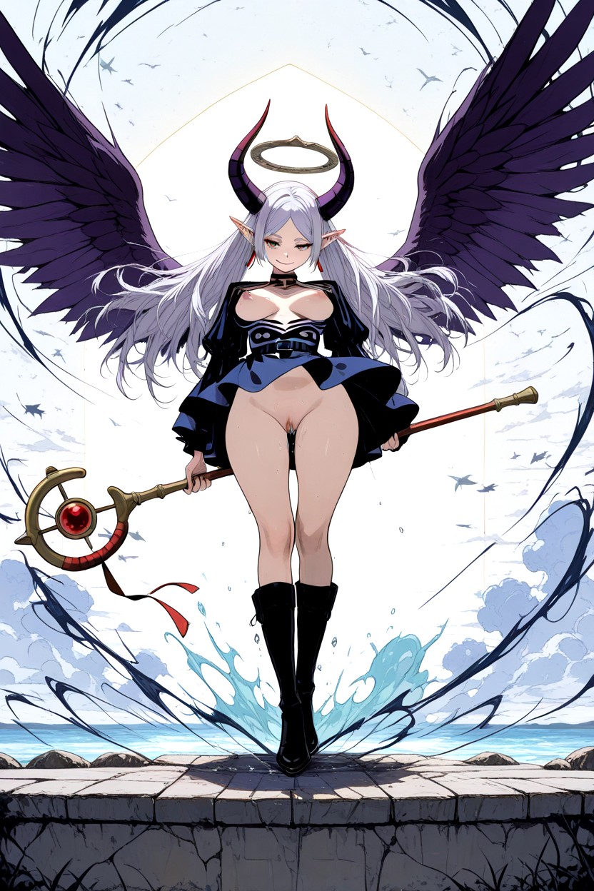Extreme Detail In Pussy, Frieren, Large Juicy Pussy Hentai IA